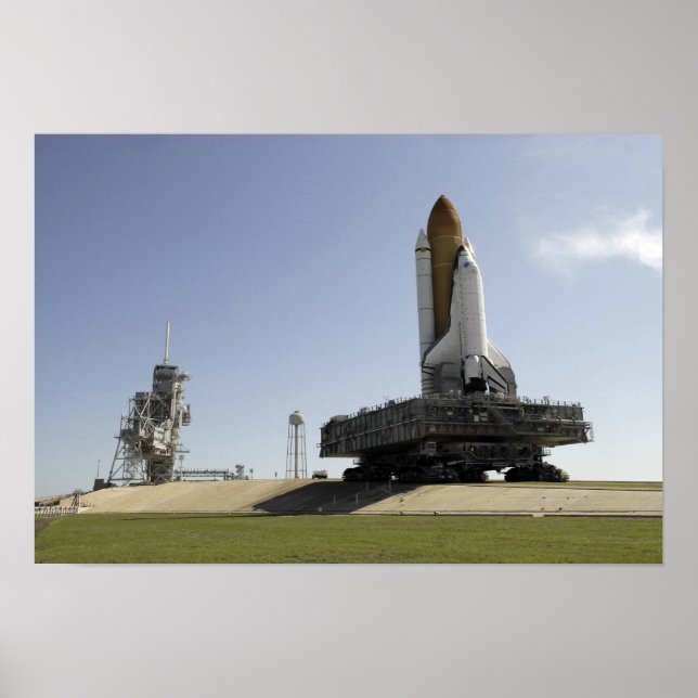 Space Shuttle Endeavour approaches the launch p Poster (Front)