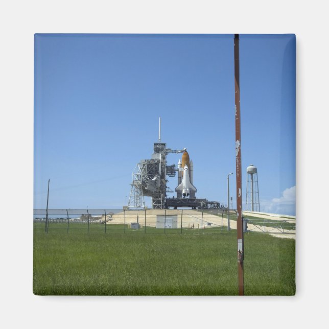 Space shuttle Endeavour is framed by a windsock Magnet (Front)