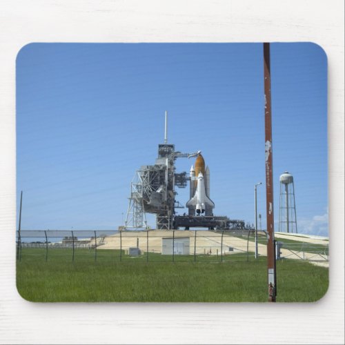 Space shuttle Endeavour is framed by a windsock Mouse Pad
