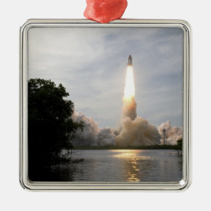Space Shuttle Endeavour lifts off 4 Metal Ornament