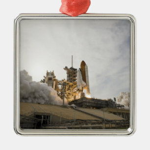 Space Shuttle Endeavour lifts off 5 Metal Ornament