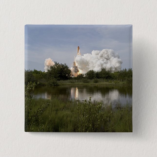 Space Shuttle Endeavour lifts off 6 Button (Front)