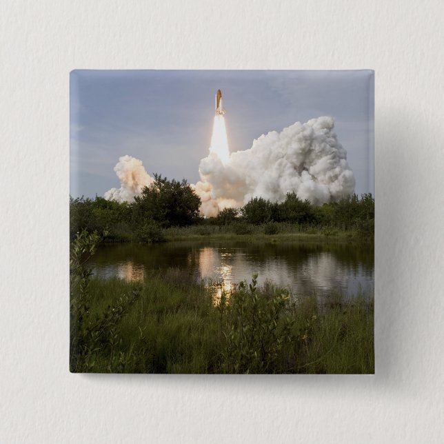 Space Shuttle Endeavour lifts off 7 Button (Front)