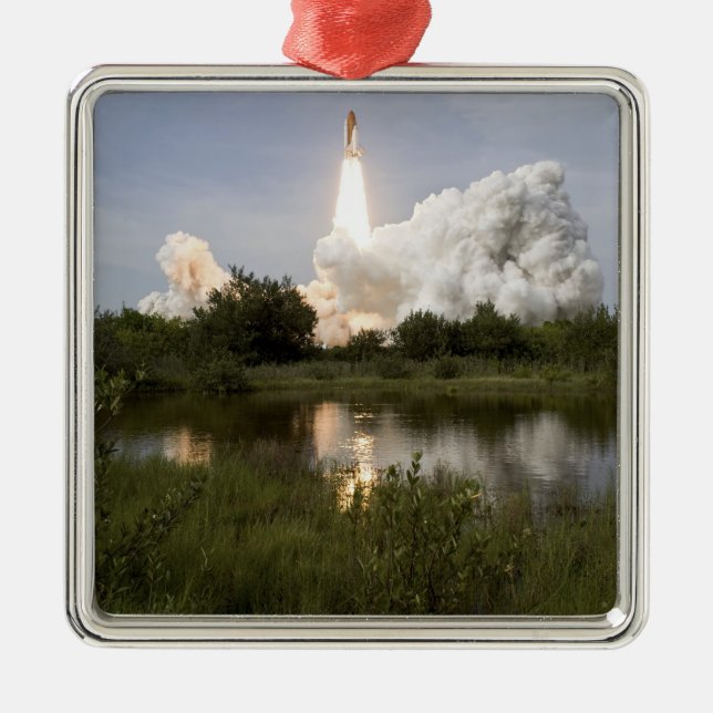 Space Shuttle Endeavour lifts off 7 Metal Ornament (Front)