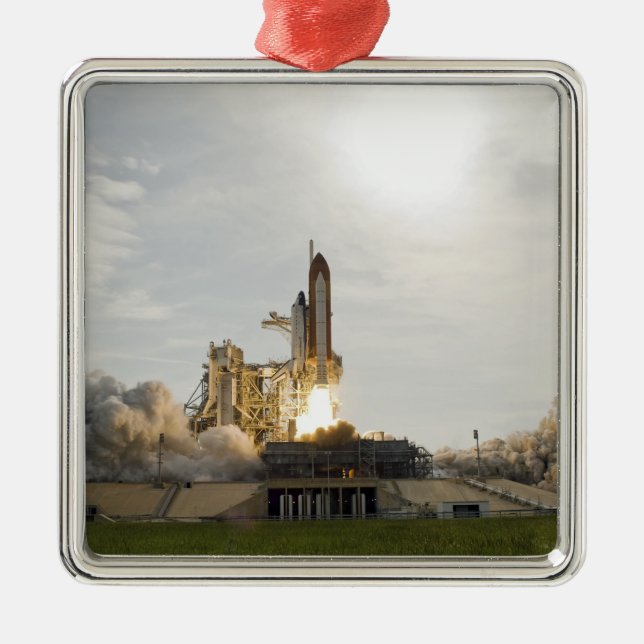 Space Shuttle Endeavour lifts off 8 Metal Ornament (Front)