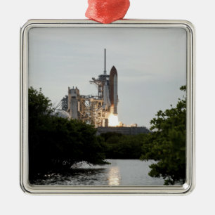 Space Shuttle Endeavour lifts off Metal Ornament