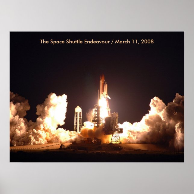 Space Shuttle Endeavour Lifts-off Poster (Front)