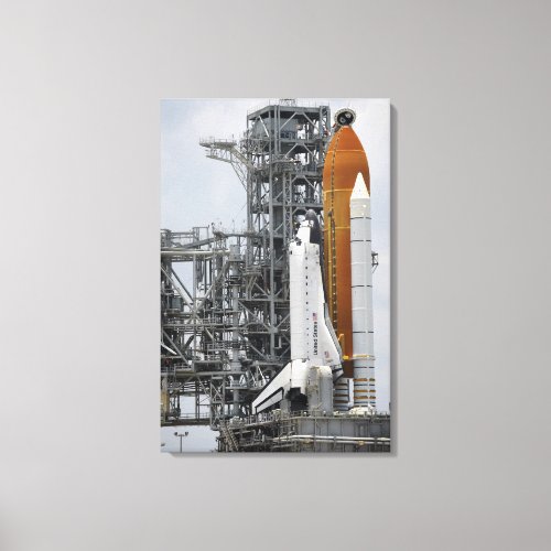 Space Shuttle Endeavour on the launch pad 2 Canvas Print