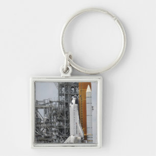 Space Shuttle Endeavour on the launch pad 2 Keychain