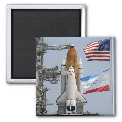 Space Shuttle Endeavour on the launch pad 3 Magnet