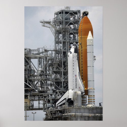 Space Shuttle Endeavour on the launch pad 3 Poster