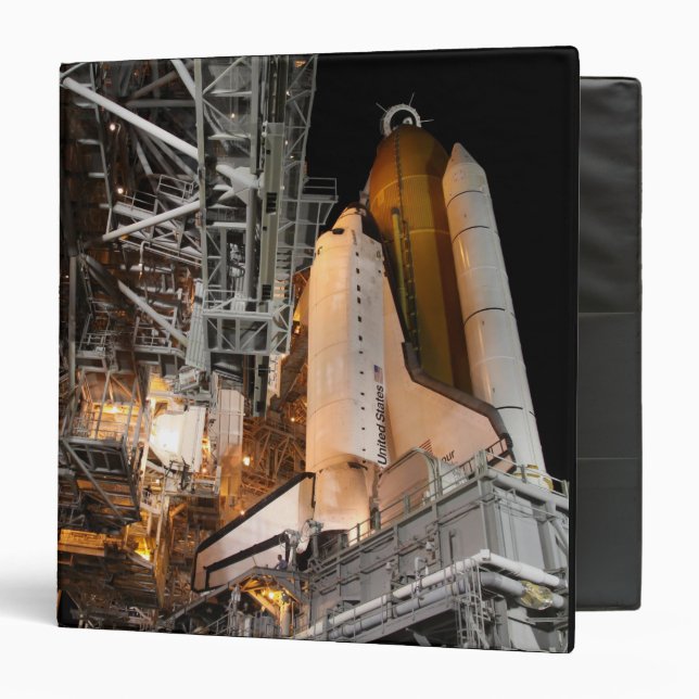 Space Shuttle Endeavour on the launch pad 3 Ring Binder (Front/Inside)