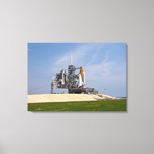 Space Shuttle Endeavour on the launch pad 4 Canvas Print (Front)