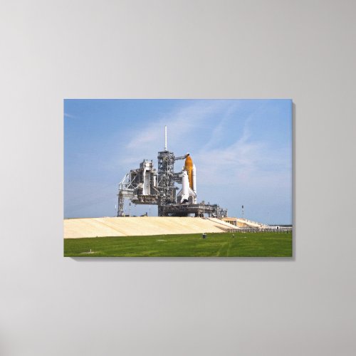 Space Shuttle Endeavour on the launch pad 4 Canvas Print