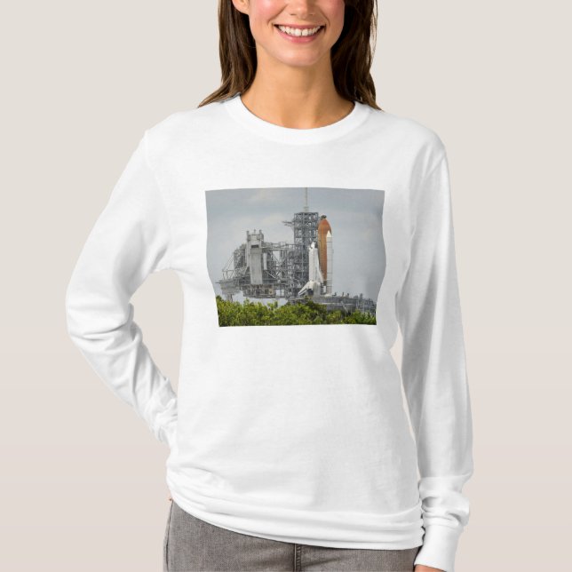 Space Shuttle Endeavour on the launch pad 5 T-Shirt (Front)