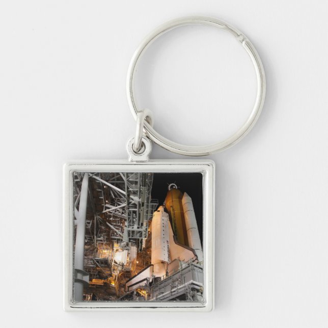 Space Shuttle Endeavour on the launch pad Keychain (Front)