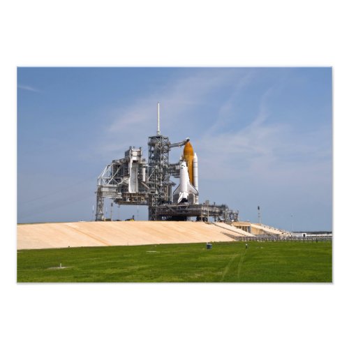 Space Shuttle Endeavour on the launch pad Photo Print