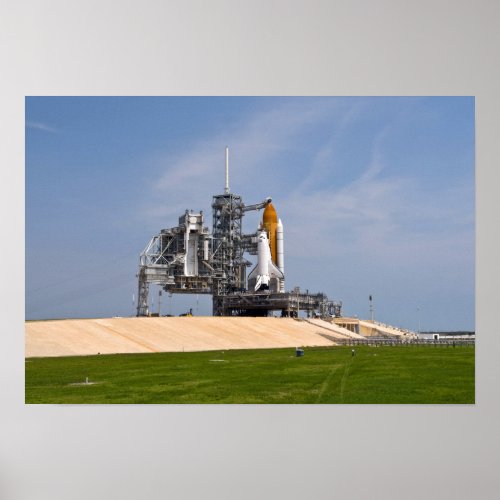 Space Shuttle Endeavour on the launch pad Poster