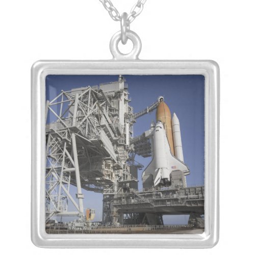 Space shuttle Endeavour Silver Plated Necklace
