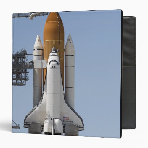 Space Shuttle Endeavour sits ready 3 Ring Binder
