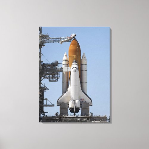 Space Shuttle Endeavour sits ready Canvas Print