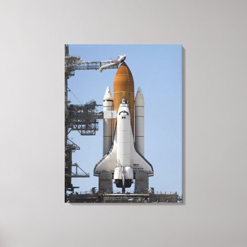 Space Shuttle Endeavour sits ready Canvas Print