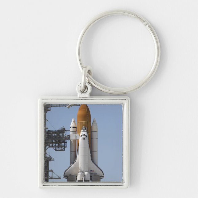 Space Shuttle Endeavour sits ready Keychain (Front)