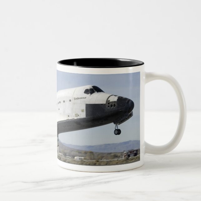 Space Shuttle Endeavour's main landing gear Two-Tone Coffee Mug (Right)
