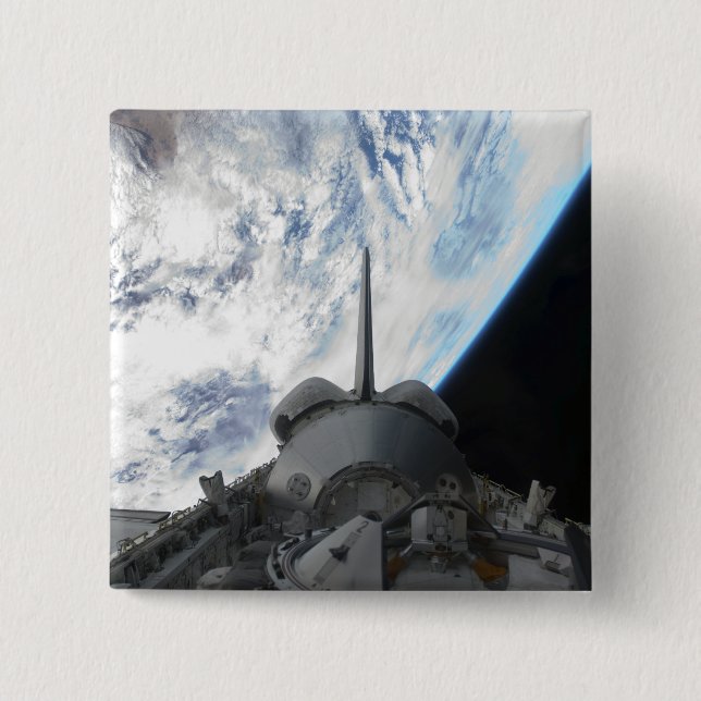Space Shuttle Endeavour's payload bay 2 Pinback Button (Front)