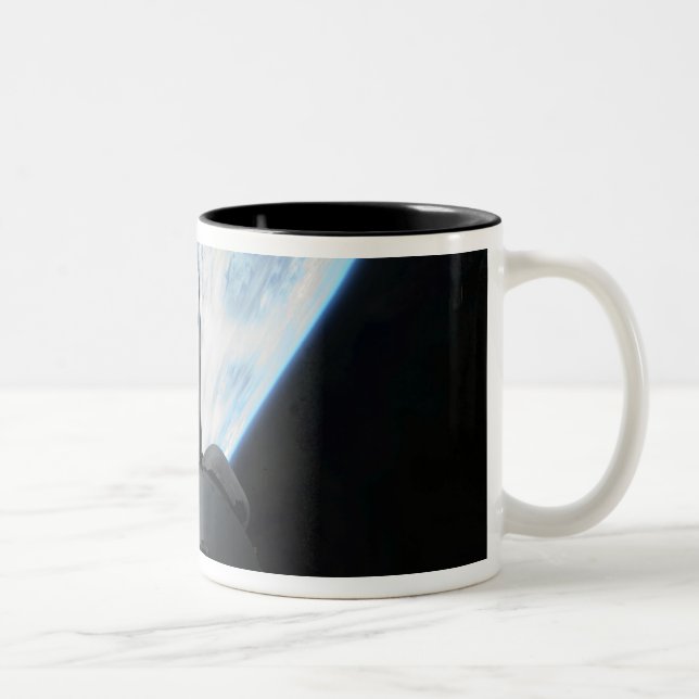 Space Shuttle Endeavour's payload bay 2 Two-Tone Coffee Mug (Right)