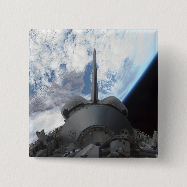 Space Shuttle Endeavour's payload bay 3 Pinback Button (Front)