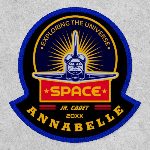 Space Shuttle Exploring the Universe YOUR NAME Patch