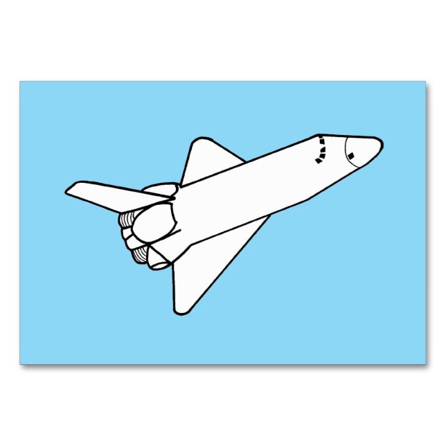 Space Shuttle Flying Reading Flashcards Table Number (Front)