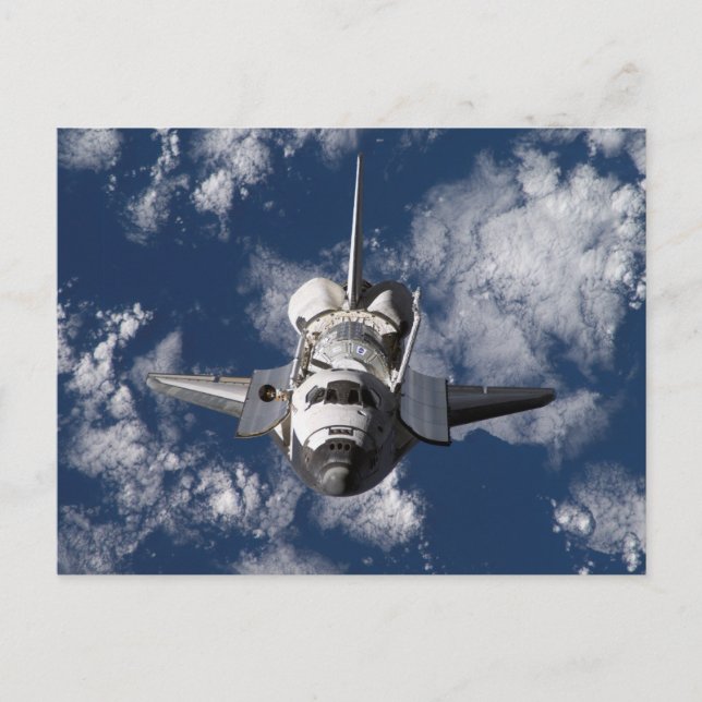 Space Shuttle in Orbiting Earth Postcard (Front)