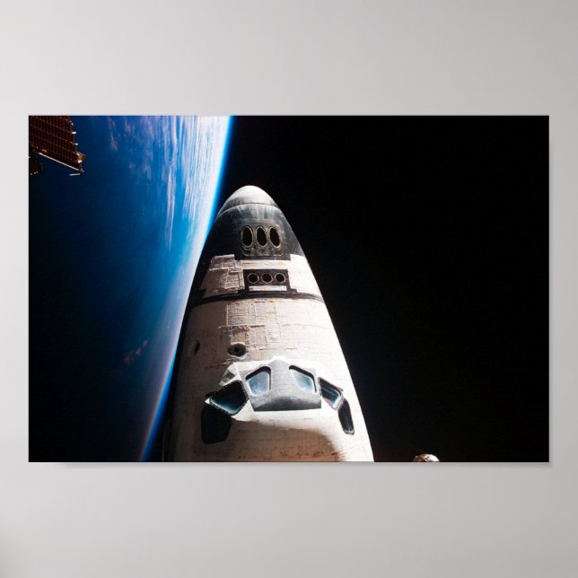 Space Shuttle in space poster with earth (Front)