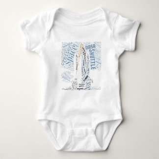 Space Shuttle in Tagxedo Baby Bodysuit