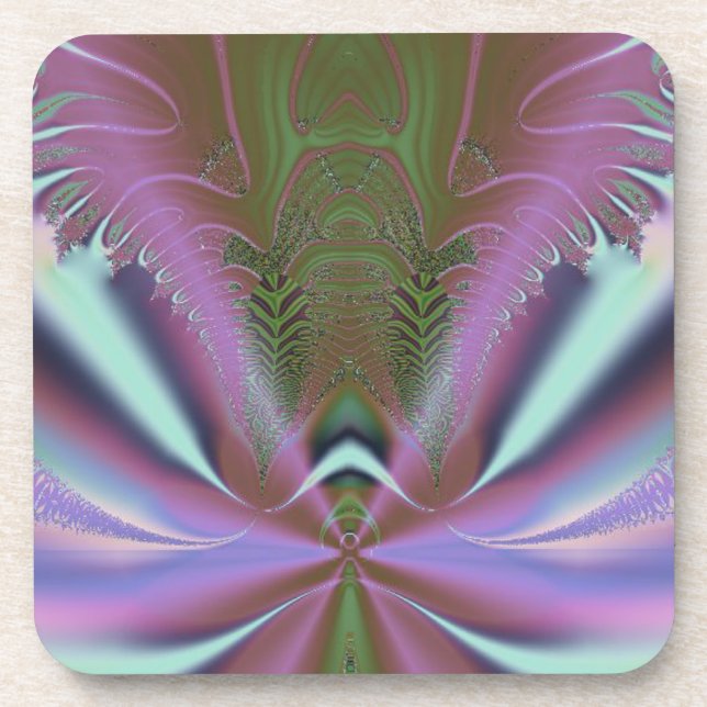 Space Shuttle Launch Abstract Beverage Coaster (Front)