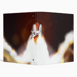 Space Shuttle Launch Illustration 3 Ring Binder