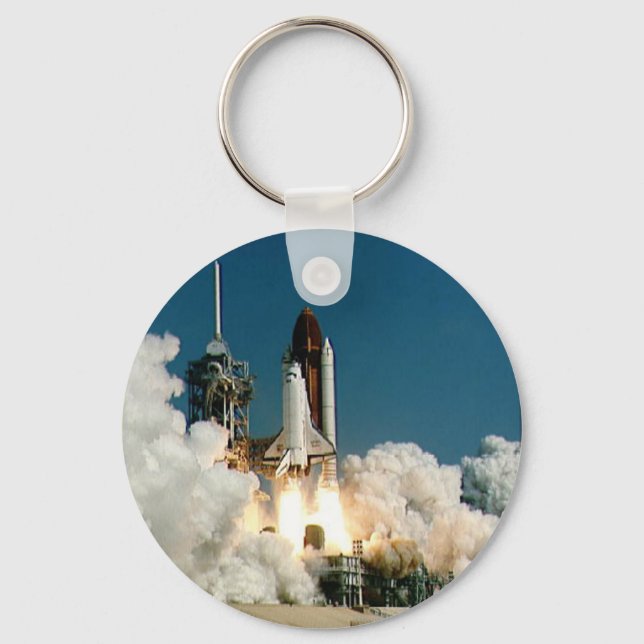 SPACE SHUTTLE LAUNCH - NASA ROCKET PHOTO KEYCHAIN (Front)
