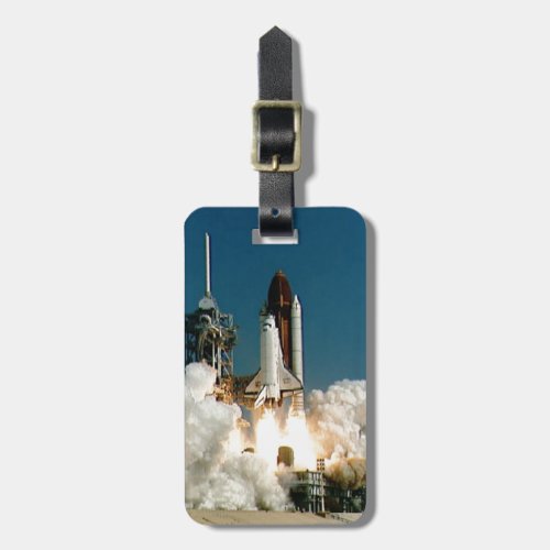 SPACE SHUTTLE LAUNCH _ NASA ROCKET PHOTO LUGGAGE TAG