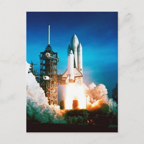 SPACE SHUTTLE LAUNCH POSTCARD