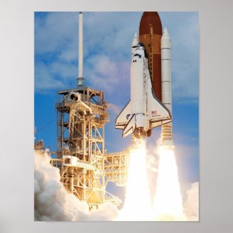 Space Shuttle Launch Poster 