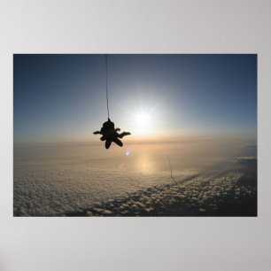 Space Shuttle Launch - Skydiver's View Poster