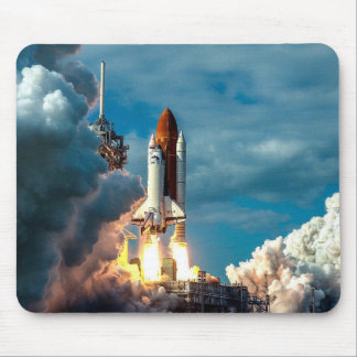 Space Shuttle lift off going into space mouse pad