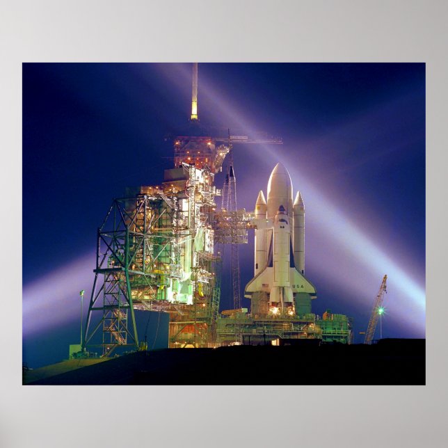 Space Shuttle Mission STS-1 Launch Pad A Poster (Front)