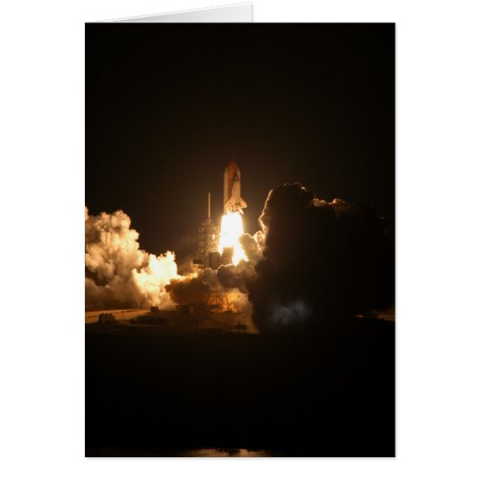 Space Shuttle Night Launch Poster Cards (Front)