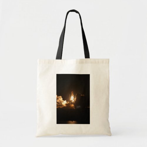 Space Shuttle Night Launch Poster Tote Bag