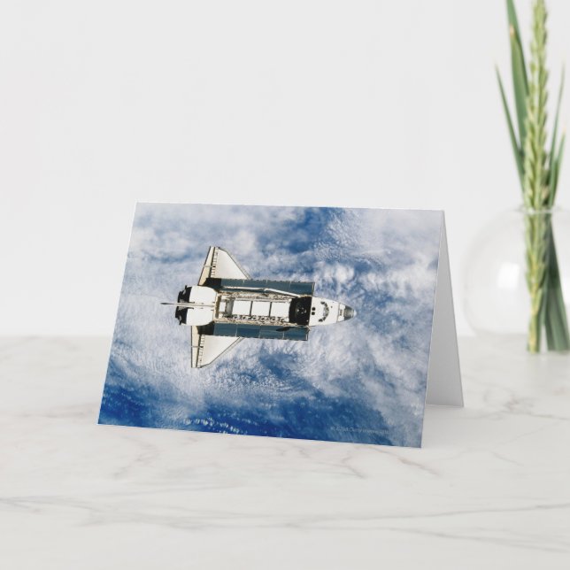 Space Shuttle Orbiting Earth 3 Card (Front)