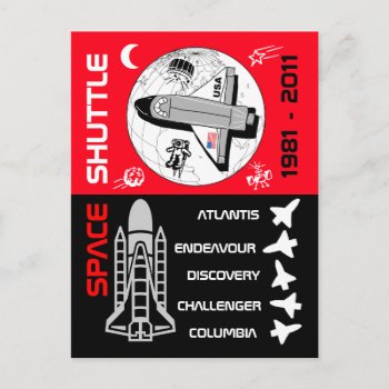 Space Shuttle Postcard 2 by pixibition at Zazzle
