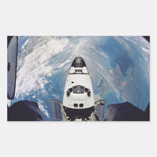 Space Shuttle Rectangular Sticker (Front)